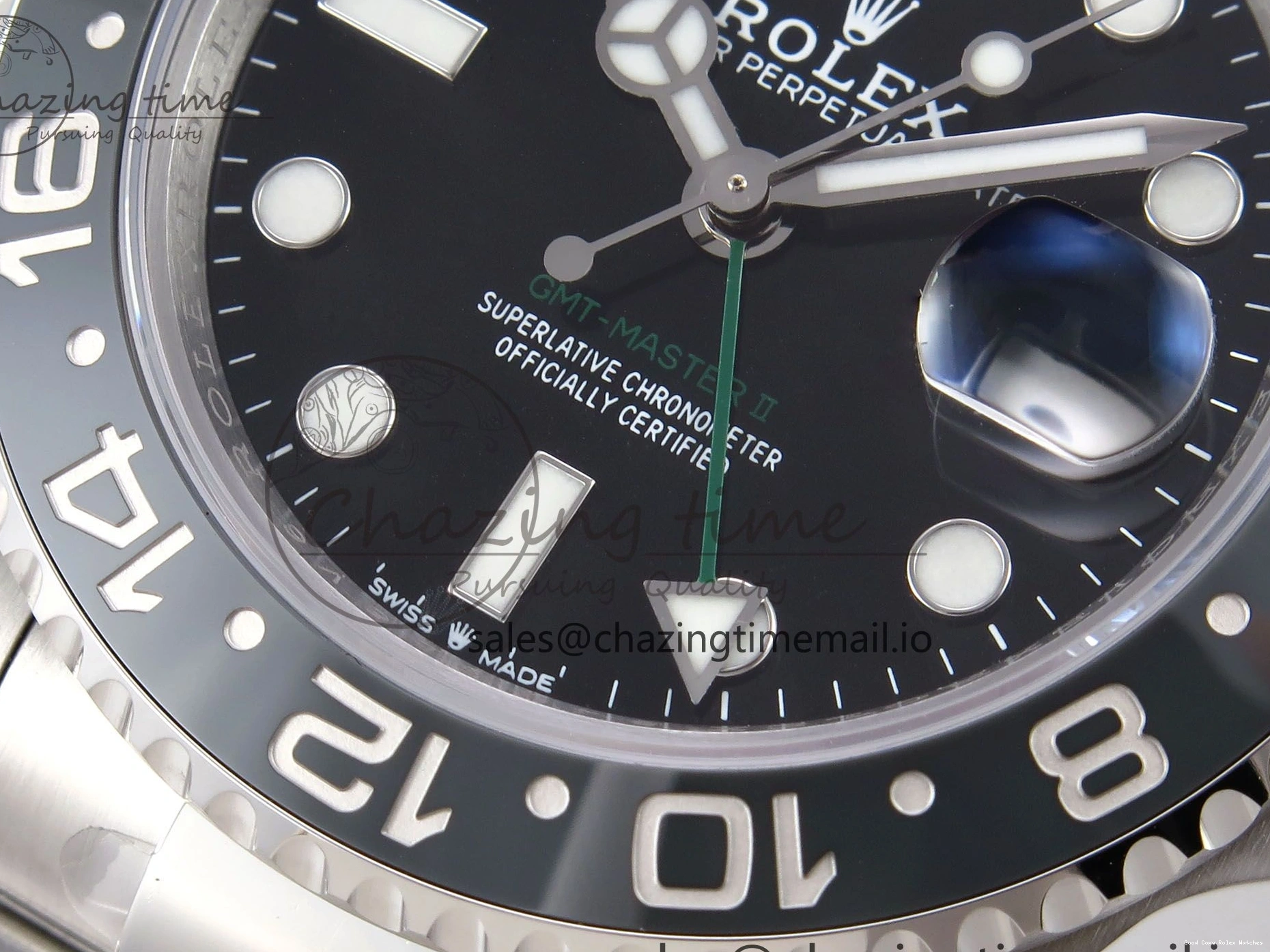 Good Copy Rolex Watches GMT-Master Bracelet Best Practical SH3285 CHS II Oyster GRNR 1019 EF on 904L 1:1 Edition 126710 1223